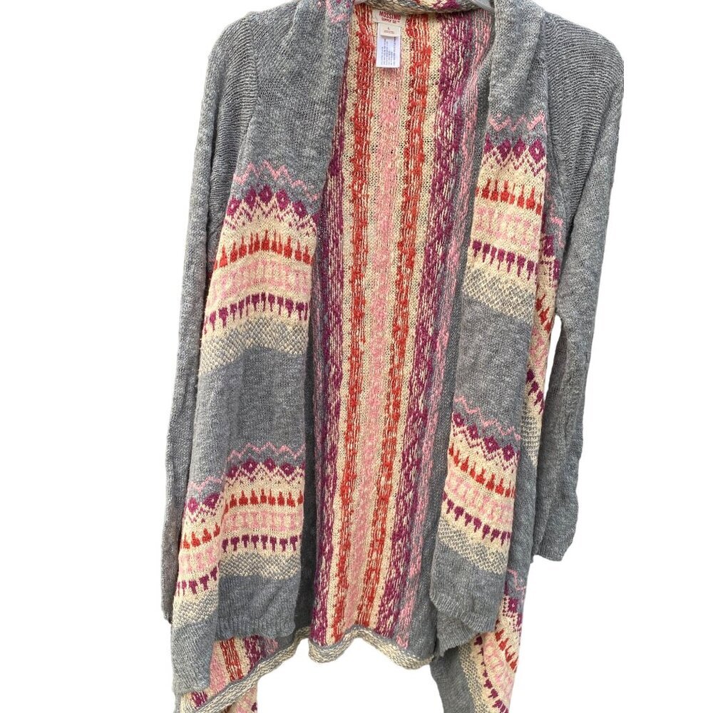Mossimo Supply Co. Womens Open-Front Knit Cardigan With Aztec Pattern - Picture 5 of 6